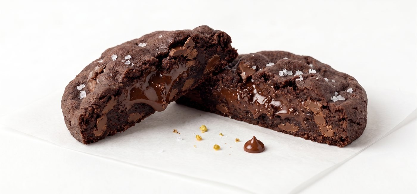 Double chocolate filled cookie