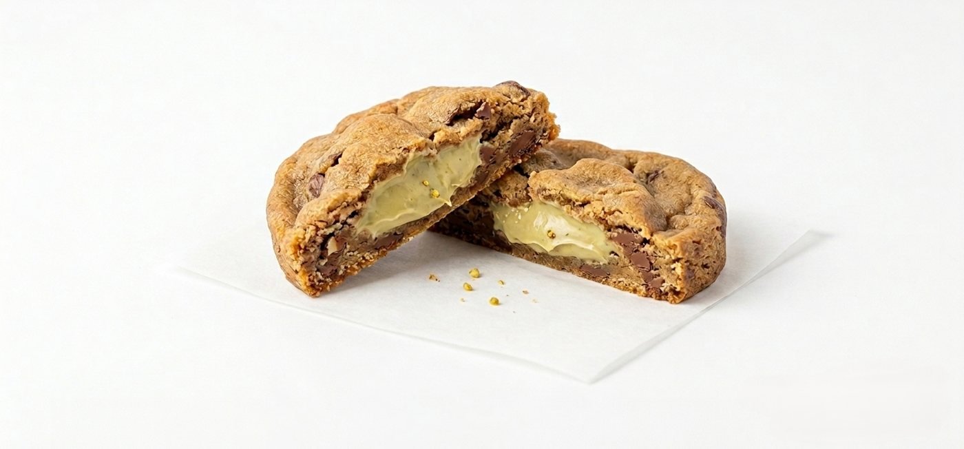 Pistachio filled cookie